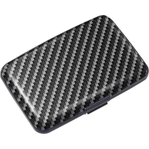 Mini Credit Card Holder, RFID Blocking Slim Hard Card Case ID Case Travel Wallet - Picture 6 of 8